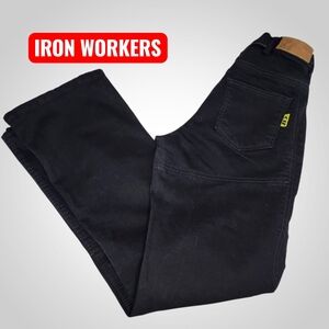 IRON WORKERS Black Kevlar Riding Jeans - 30 (See Measurements)